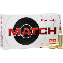 Hornady Match .223 Remington 73 Grain Extremely Low Drag Match Centerfire Rifle Ammunition