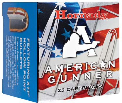 Hornady American Gunner 9mm Luger +P 124 Grain eXtreme Terminal Performance Centerfire Pistol Ammunition
