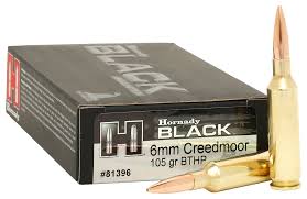 Hornady BLACK 6mm Creedmoor 105 Grain Boat-Tail Hollow Point Centerfire Rifle Ammunition