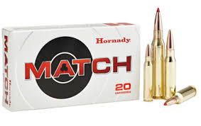 Hornady Match 6.5mm Creedmoor 120 Grain Extremely Low Drag Match Centerfire Rifle Ammunition