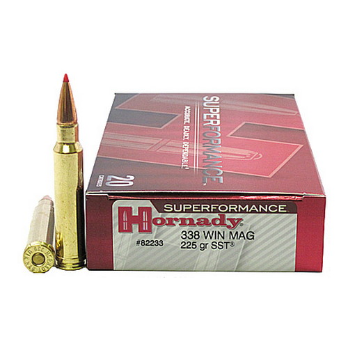 Hornady Superformance .338 Winchester Magnum 225 Grain Super Shock Tip Centerfire Rifle Ammunition