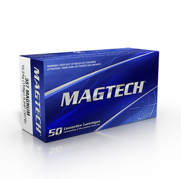 ma33 Magtech Ammunition 357 Magnum 158 Grain Semi-Jacketed Hollow Point Box of 50